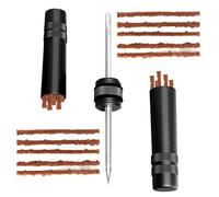 Carkio Kit de réparation de pneus de vélo sans chambre à air pour VTT et vélos de route, kit de réparation d'urgence de pneus pour réparer une crevaison ou une crevaison, noir