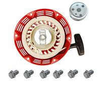 Carkio Lanceur avec ventouse de démarrage Compatible with mini vélo Baja Warrior Heat MB165 MB200 163CC 196CC 5,5HP 6,5HP JF168 JF200 + 6 boulons de lanceur