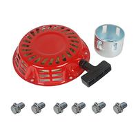 Carkio Lanceur de démarreur avec tirette Compatible with moteur Honda Gx120 Gx140 Gx160 Gx200 Générateur 4/5,5/6,5 HP + 6 boulons de démarreur