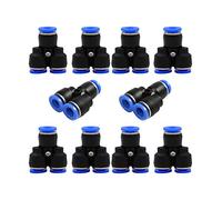 Carkio - Lot de 10 raccords en Y pour tuyau d'air de 8 mm - Raccord en Y - Raccord rapide - Raccord pneumatique - Verrouillage à pousser
