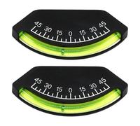 Carkio Lot de 2 jauges de niveau pour RV, inclinomètre RV et niveau à bulle RV, bulle de nivellement de remorque pour véhicule tout-terrain, Jeep, camion, RV, camping-car, remorque, ou bateau