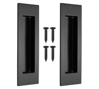 Carkio Lot de 2 poignées de porte coulissante de placard en acier inoxydable 304, poignées encastrées pour porte de placard et grand tiroir