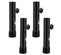 Carkio Lot de 4 extensions de pieds de table pour tables pliantes droites ou pliées, rehausseurs de pieds de table pliables réglables, 4 hauteurs, 20 cm