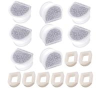 Carkio Pet Fountain Filter Replacement, 8 filtres à charbon + 8 pré-filtres de rechange en mousse, compatible avec la fontaine à eau PetSafe Drinkwell Pet Water Fountain, convient pour plusieurs