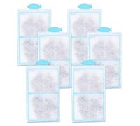 Carkio PF-M Lot de 6 cartouches filtrantes pour cartouches Top Fin PF10 - Carbone épais de rechange pour aquarium