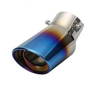 Carkio Tuyau d'échappement en acier inoxydable pour voiture, bout de silencieux universel, forme courbée, convient aux tuyaux de diamètre 3,8 cm à 5 cm