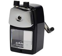 Carl Angel-5 CUI19018 Taille-crayon manuel avec support de table en métal Silencieux pour salle de classe, maison et bureau Noir