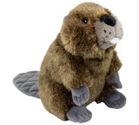 Carl Dick Castor Gris-Brun Debout, Environ 22 cm, Peluche, Doudou 3798