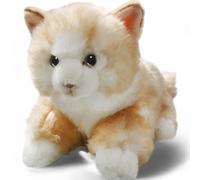 Carl Dick Chat couché beige, Peluche, Doudou