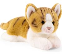Carl Dick chat couché brun-blanc env. 25cm. Peluche, animal en tissu, animal en peluche 3701