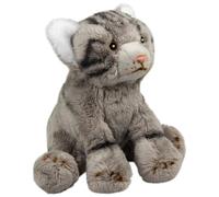 Carl Dick Chat Gris Assis, Environ 14 cm, Peluche, Doudou 3786