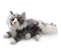 Carl Dick Chat Maine Coon gris-blanc, Peluche, Doudou