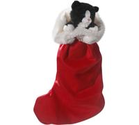 Carl Dick Chat noir et blanc dans un bas de Noël, env. 45cm (chaussettes comprises) 2810003 Doudou, peluche, animal en tissu