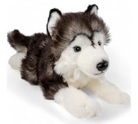 Carl Dick Husky noir couché, Peluche, Doudou
