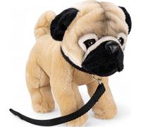 Carl Dick Mops avec laisse debout env. 23cm 3503 Doudou, peluche, animal en peluche