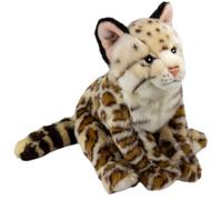 Carl Dick Ocelot Assis, Environ 28 cm, Peluche, Doudou 3806