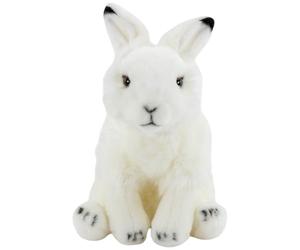 Carl Dick Peluche Lièvre, Lapin en Peluche en Position Assise Blanc 30cm 3556