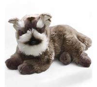 Carl Dick Schnauzer Terrier Chien couché, Peluche, Doudou