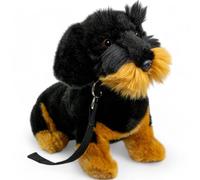 Carl Dick Teckel à poil dur avec laisse, Peluche, Doudou