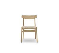 Carl Hansen & Søn Chaise CH23 - chêne huilé - Abdeckplatte Eiche - maille noire