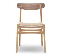 Carl Hansen & Søn Chaise CH23 - chêne/noyer huilé - Abdeckplatte Walnuss - maille nature