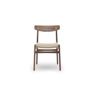 Carl Hansen & Søn Chaise CH23 - chêne/noyer verni - maille nature
