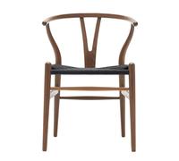 Carl Hansen & Søn Chaise CH24 Y Wishbone chêne - maille noire - Chêne fumé huilé