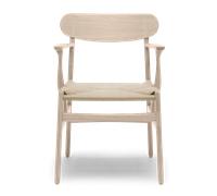 CH26 chaise en bois tresse naturelle/chêne savonné Carl Hansen & Søn - 5715230559789