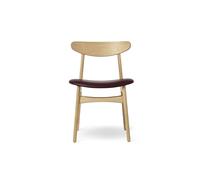 Carl Hansen & Søn Chaise CH30P - chêne huilé - cuir rouge/Thor 332