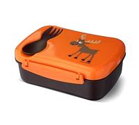 Carl Oscar Bento Box Boîte à repas pratique pour enfants avec bloc réfrigérant pour garder au frais pendant plusieurs heures, 17 cm x 12,5 cm x 6,3 cm orange