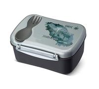 Carl Oscar Boîte à lunch design suédois - Boîte à déjeuner avec bloc réfrigérant et couverts, garde au frais plusieurs heures, 17 x 12,5 x 8 cm, gris