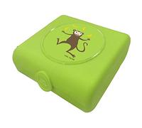 Carl Oscar Boîte à Lunch Enfants Lunchbox Boîte à Sandwich Plastique sans BPA - Parfait pour la Maternelle, l'école, Les Excursions ou Les Voyages en Lime, 14.5 x 13.8 x 5.3 cm