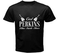 Carl Perkins Blue Suede Shoes Rock Icon Mens Black T-Shirt Size Hemden(X-Large)