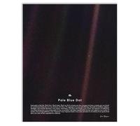 Carl Sagan Pale Blue Dot Poster - Voyager 1 Earth Image Inspirational Space Quote Wall Art for Classroom(Unframed,12x18inch(30x45cm))