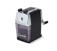 Carl Taille-crayon CC-2000 Noir Sélecteur à 5 points Manuel silencieux pour bureau et bureau à domicile, salle de classe scolaire, CUI19018