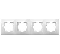 Carla 5901752635456 Cadre 4 voies en électroplastique Blanc
