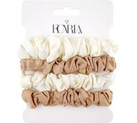 Carla Kit d'élastiques à cheveux pour femmes Littler blanc-beige Taille unique
