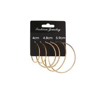 Carla Ladies set de 3 paires de boucles d'oreilles rondes Melany gold