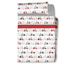 Carla Rubini Vertigo Gamanatura Parure de lit, Polyester, Rouge, 38.0 x 28.0 x 3 cm, Lot de 3