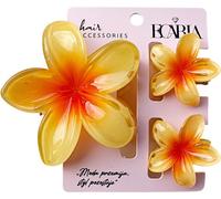 Carla Sisiverta Orange & Jaune Set de pinces à cheveux taille unique