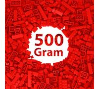 Carlerait Briques de construction rouges en vrac, blocs de construction classiques compatibles avec toutes les grandes marques