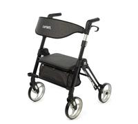 Carlett - Lett Ride Ice | Déambulateur avec siège et dossier amovibles | Panier amovible | Guidon réglable sur 4 hauteurs | Porte-canne | Dispositif médical de classe I | Gris clair