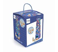 Carletto Deutschland Scratch 276181228 Pyramide à empiler avec 3 Animaux en Bois Espace 12 Mois, Blanc, Taille Unique