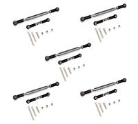 Carlgelrag 5X Lien Direction en Métal Servo Link Crochet Biellette pour MN D90 D99 MN-90-45 1/12 Rail de Voiture Télécommandé, Noir
