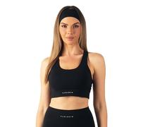 Carlheim Women's Serenita Active Collection Sports Bra X-Back, Black, Large