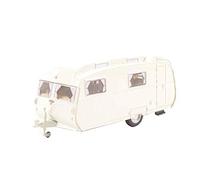 Carlight Continental Caravan, gris clair, 0, voiture miniature, Miniature déjà montée, Oxford 1:76