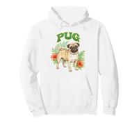 Carlin à l'aquarelle Florale bohémienne Sweat à Capuche