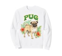 Carlin à l'aquarelle Florale bohémienne Sweatshirt