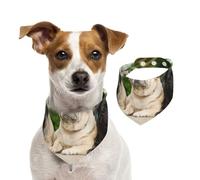 Carlin Amitié Bokeh Chiens Animaux Amis Carlin,Bandanas pour Chien, écharpe en Coton, Bavoirs réglables pour Animaux de Compagnie,L