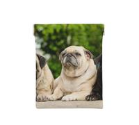Carlin Amitié Bokeh Chiens Animaux Amis Carlin, Sac de Rangement pour Femmes, Portefeuille supérieur à Presser, Petit Porte-Monnaie, Pochette de Changement